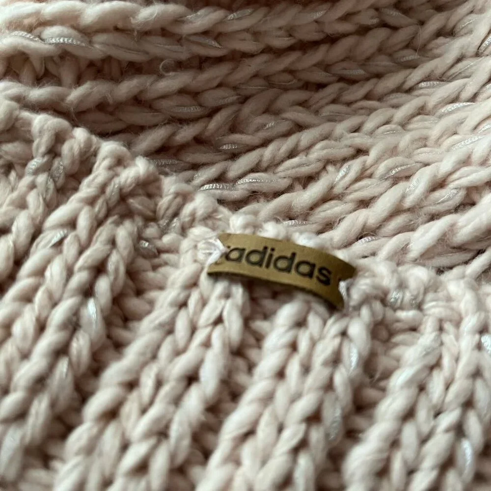 Pink Knit Adidas Beanie
